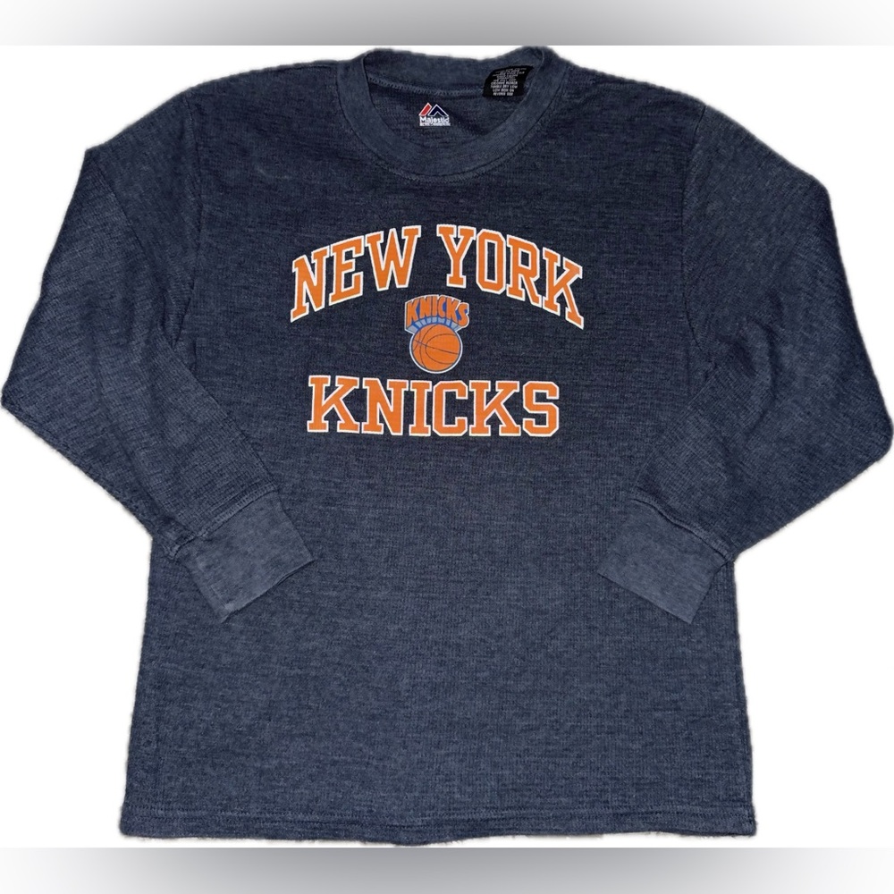NY Knicks Youth Majestic M Thermal Long Sleeve top